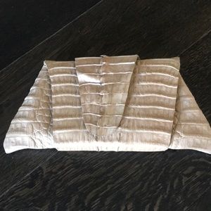 Crocodile/Alligator Wrapping Envelope Beige